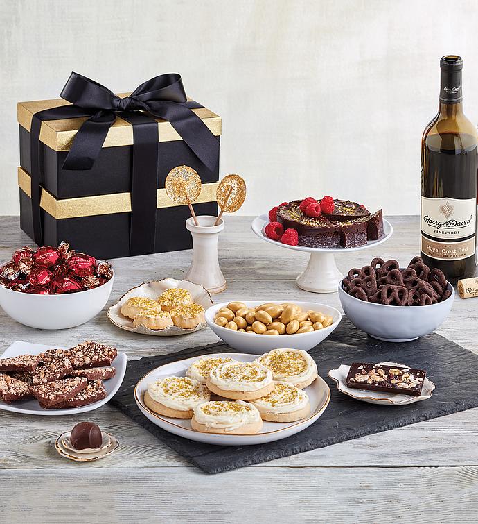 Elegance Gourmet Gift Box with Wine